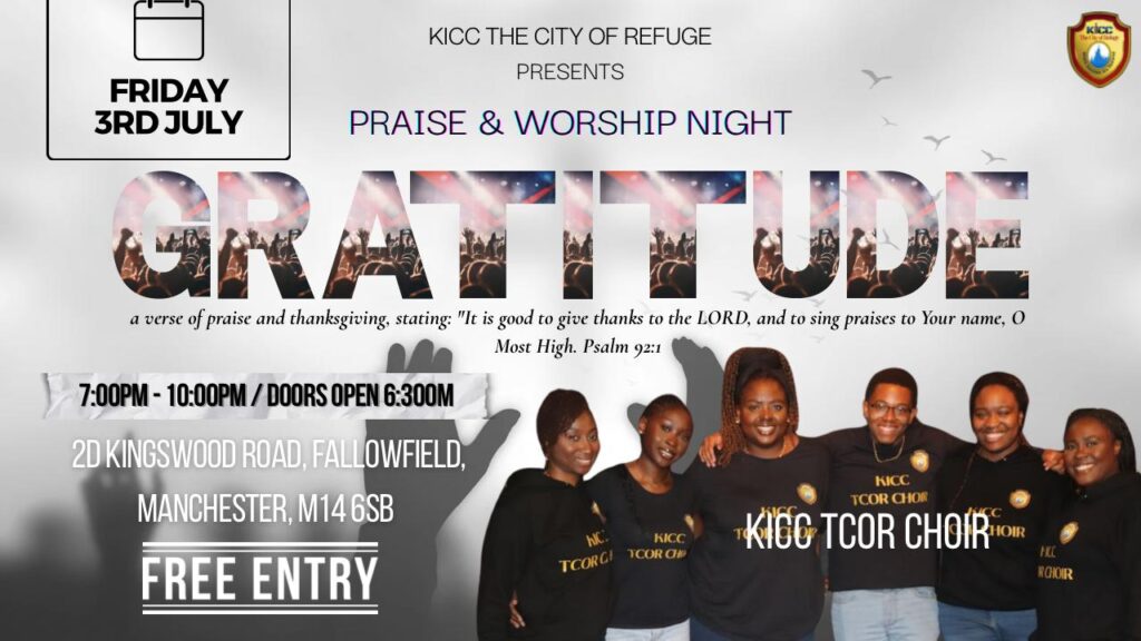 Praise and Worship Night at KICC The City of Refuge on Friday 3 July 2026